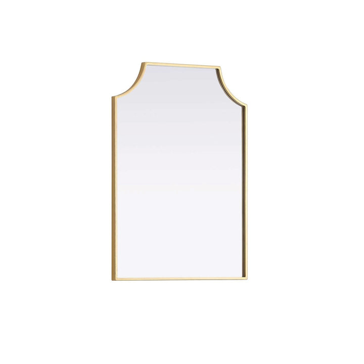 Notched Metal Mirror 22X30 Inch In Brass