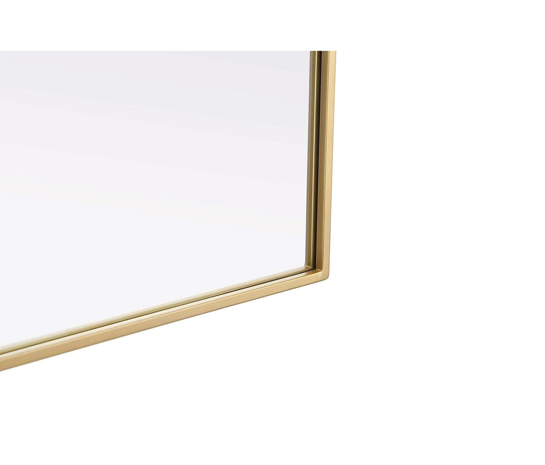 Notched Metal Mirror 22X30 Inch In Brass