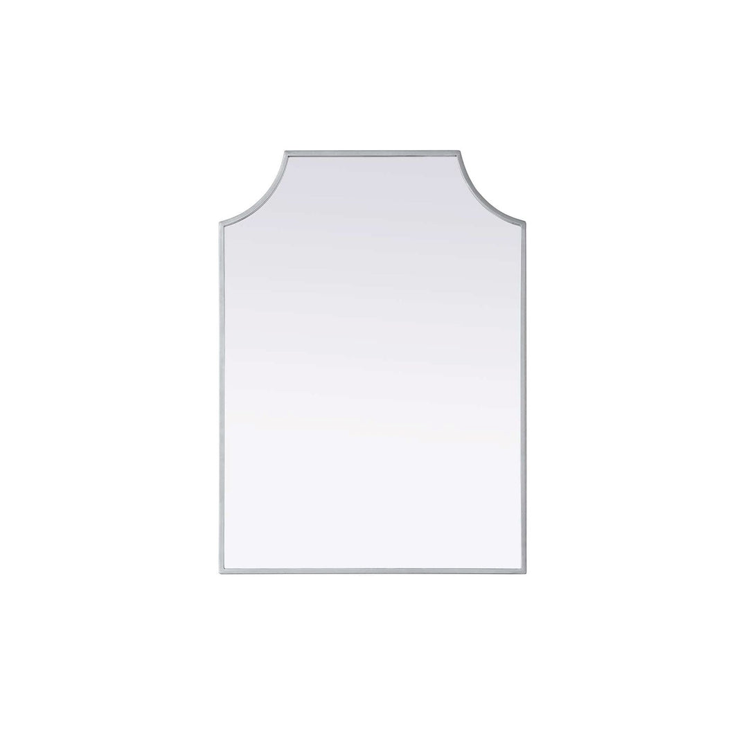Notched Metal Mirror 22X30 Inch In Silver by Elegant Kitchen and Bath