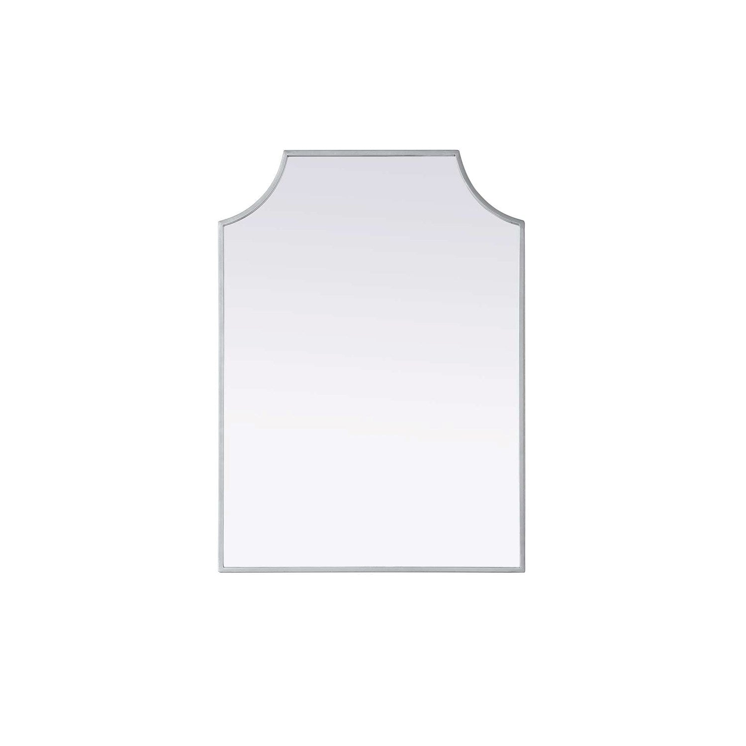 Notched Metal Mirror 22X30 Inch In Silver by Elegant Kitchen and Bath