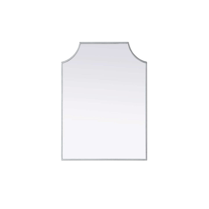 Notched Metal Mirror 22X30 Inch In Silver by Elegant Kitchen and Bath