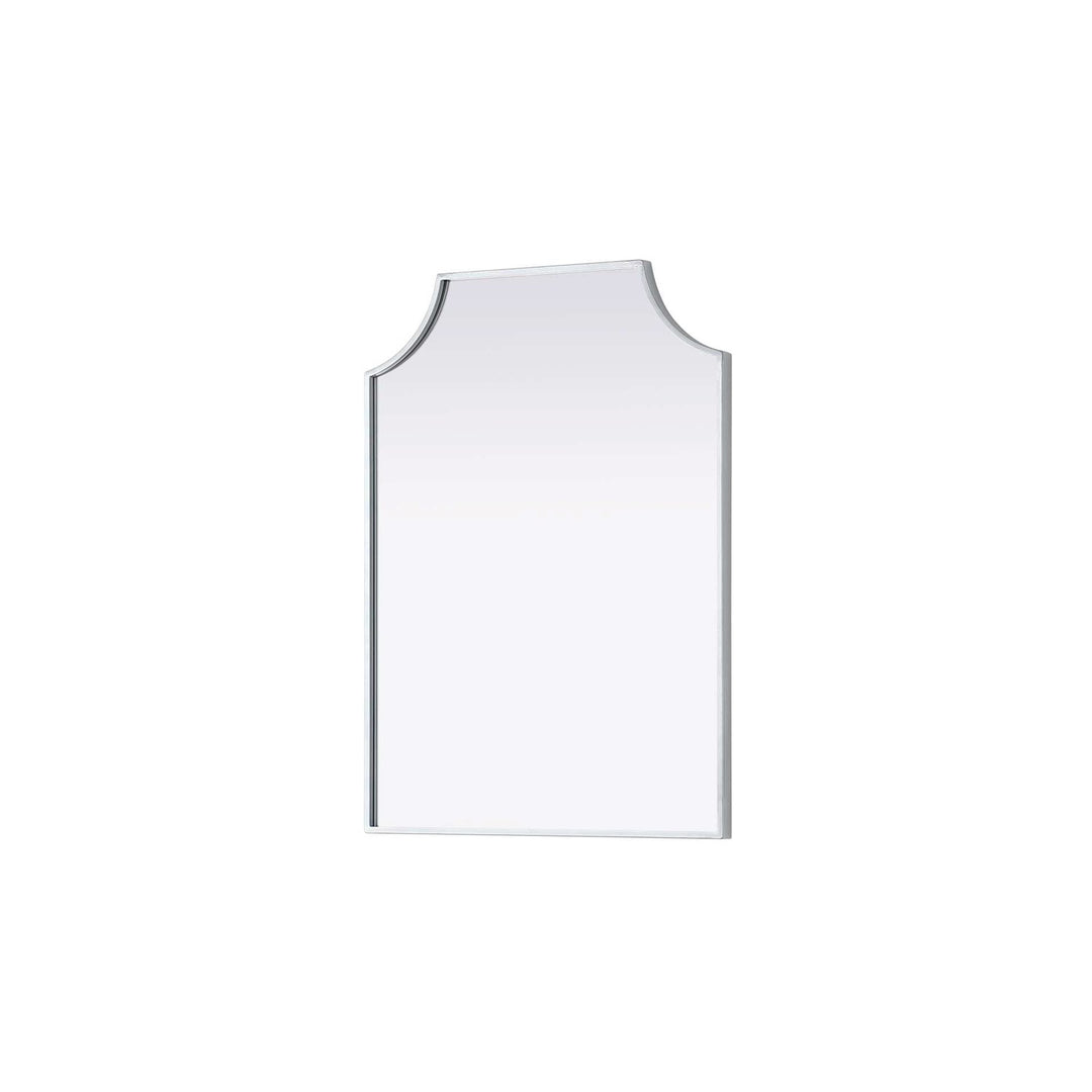 Notched Metal Mirror 22X30 Inch In Silver