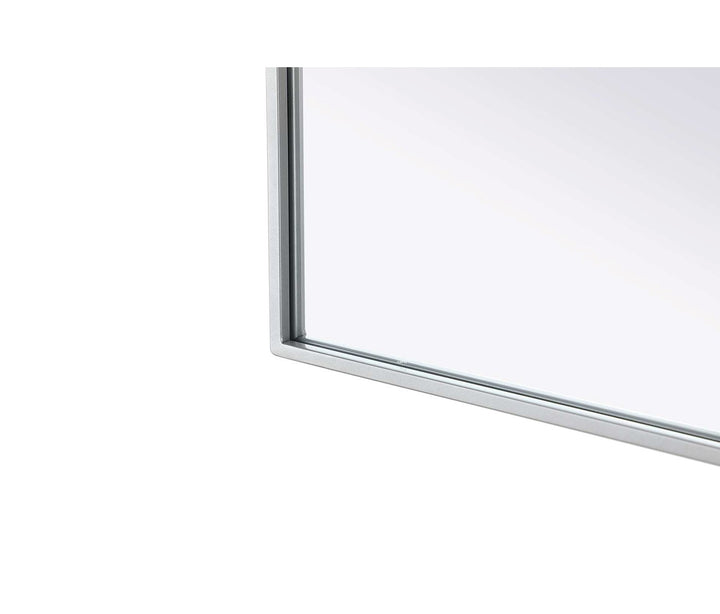 Notched Metal Mirror 22X30 Inch In Silver