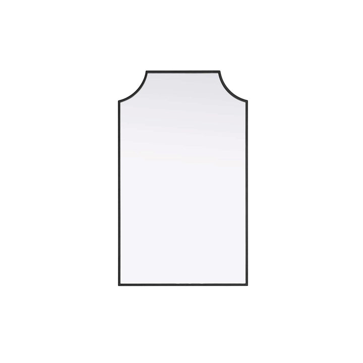Notched Metal Mirror 22X36 Inch In Black by Elegant Kitchen and Bath