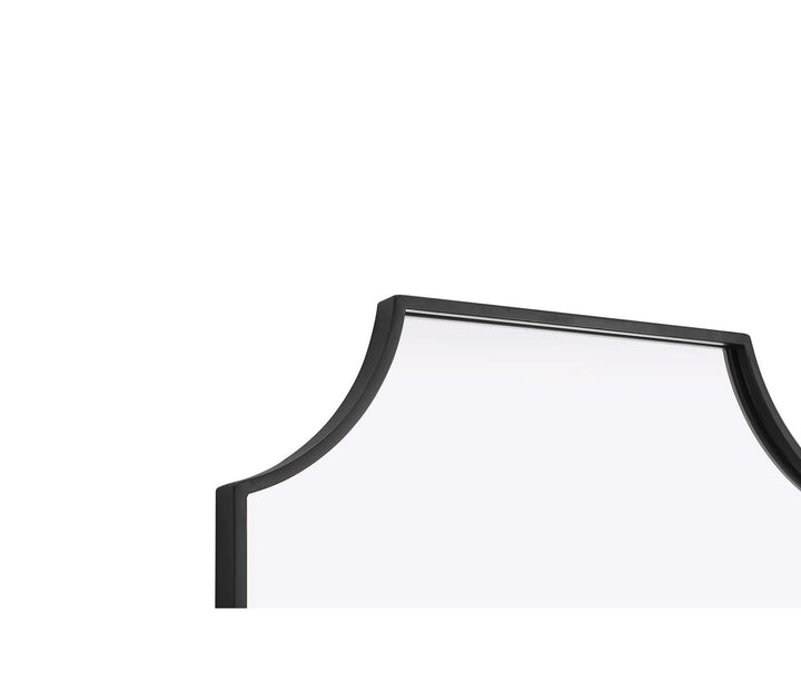 Notched Metal Mirror 22X36 Inch In Black