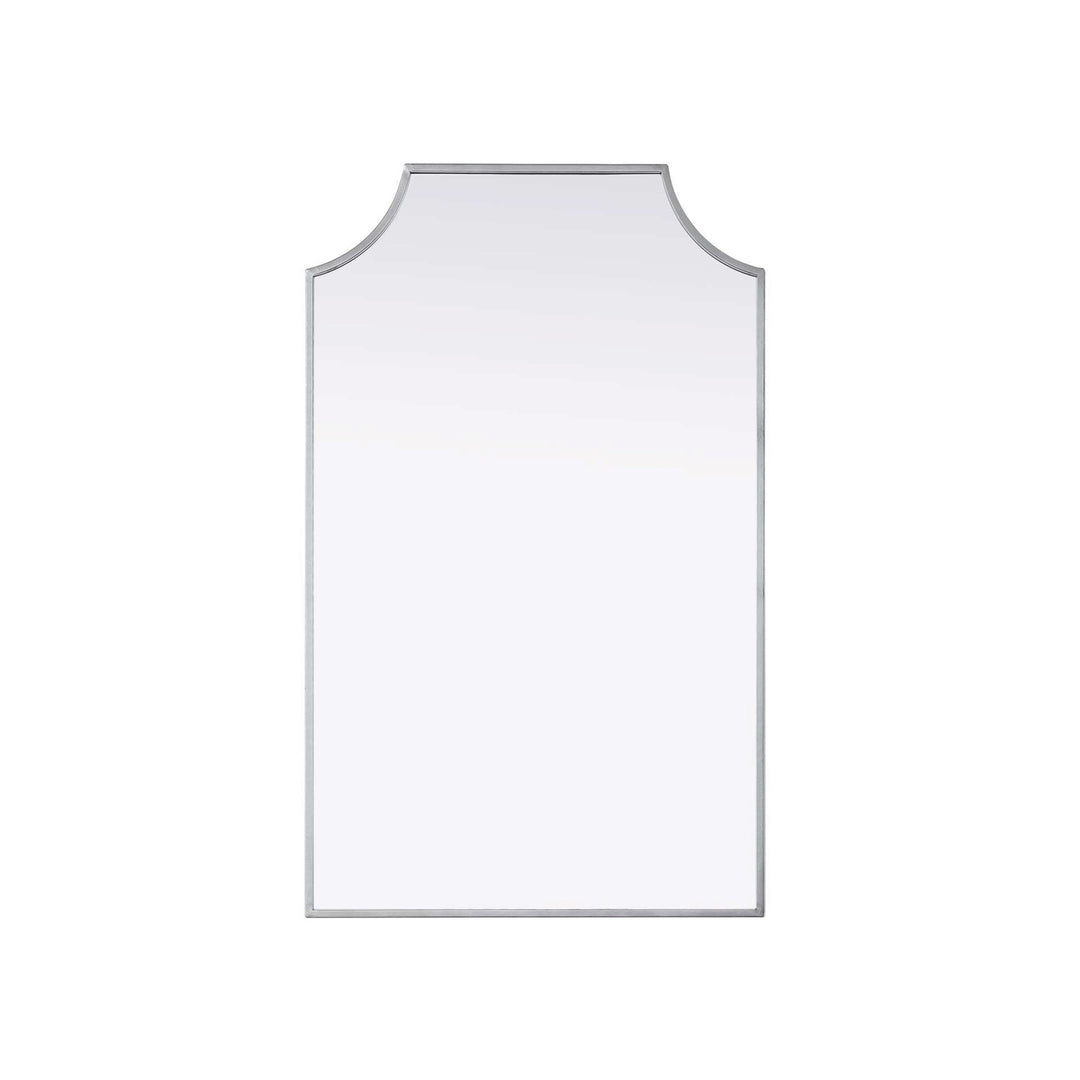 Notched Metal Mirror 22X36 Inch In Silver by Elegant Kitchen and Bath
