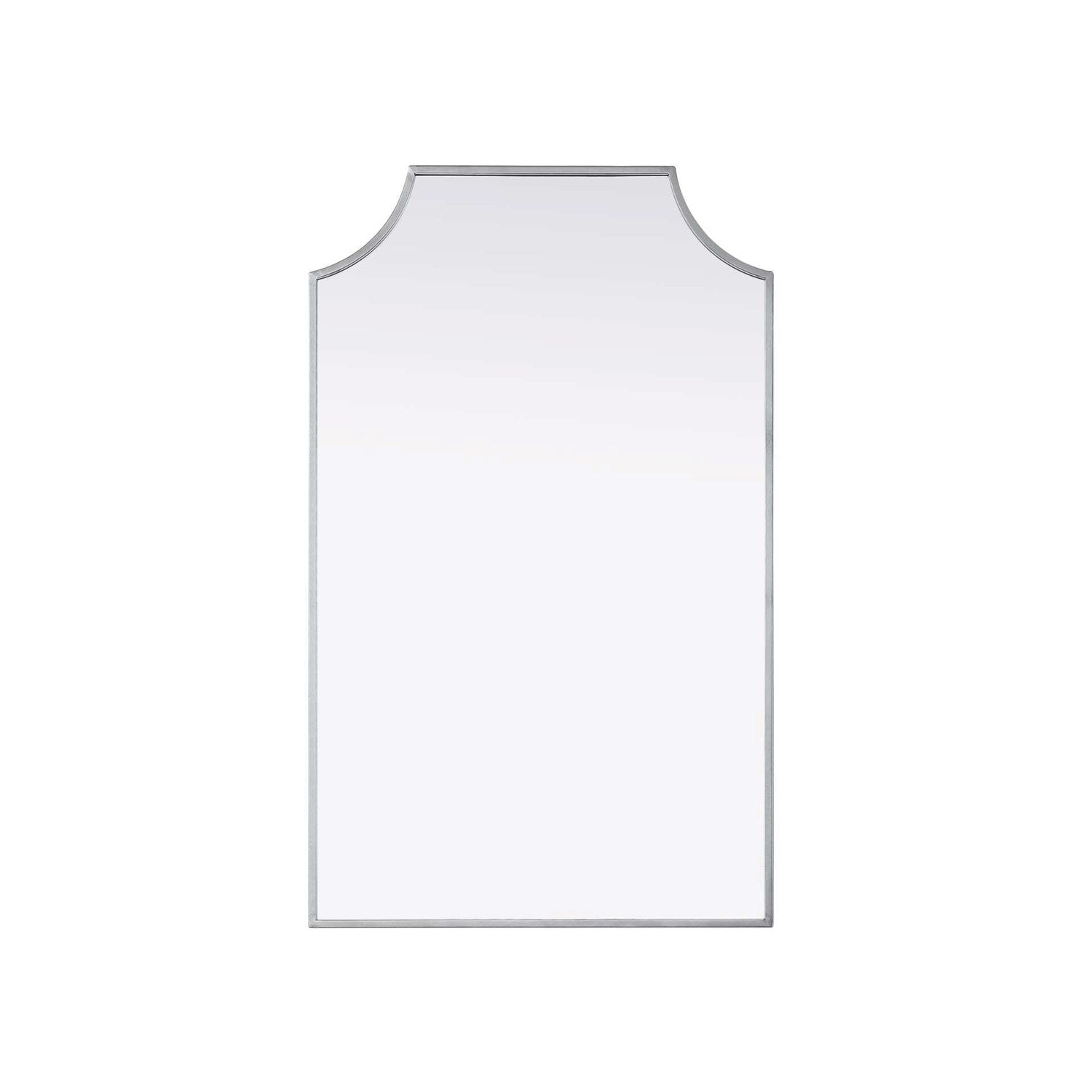 Notched Metal Mirror 22X36 Inch In Silver by Elegant Kitchen and Bath