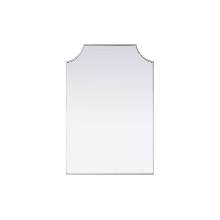 Notched Metal Mirror 24X36 Inch In Silver by Elegant Kitchen and Bath