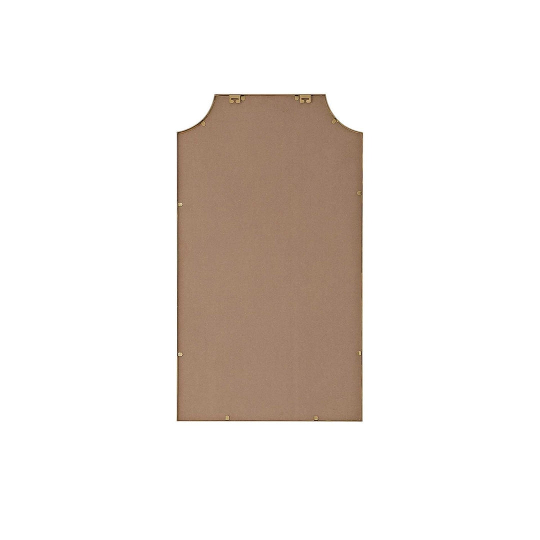 Notched Metal Mirror 24X42 Inch In Brass