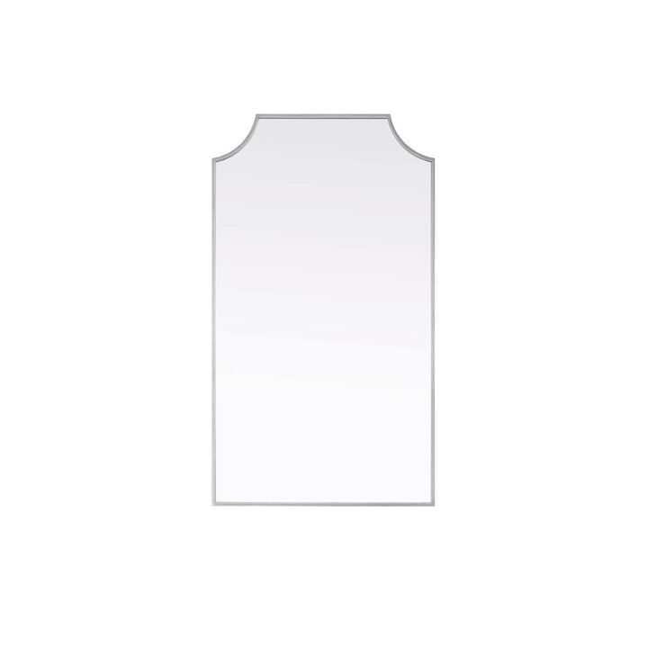 Notched Metal Mirror 24X42 Inch In Silver by Elegant Kitchen and Bath