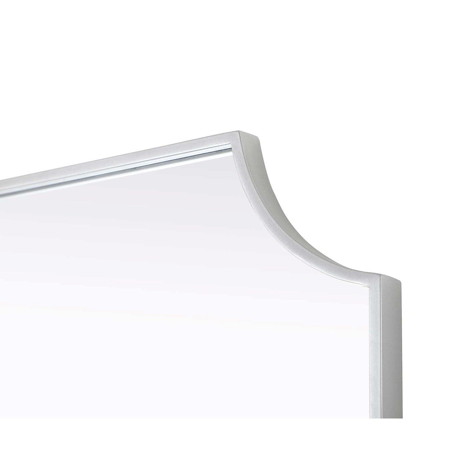 Notched Metal Mirror 24X42 Inch In Silver
