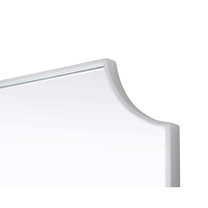 Notched Metal Mirror 24X42 Inch In Silver