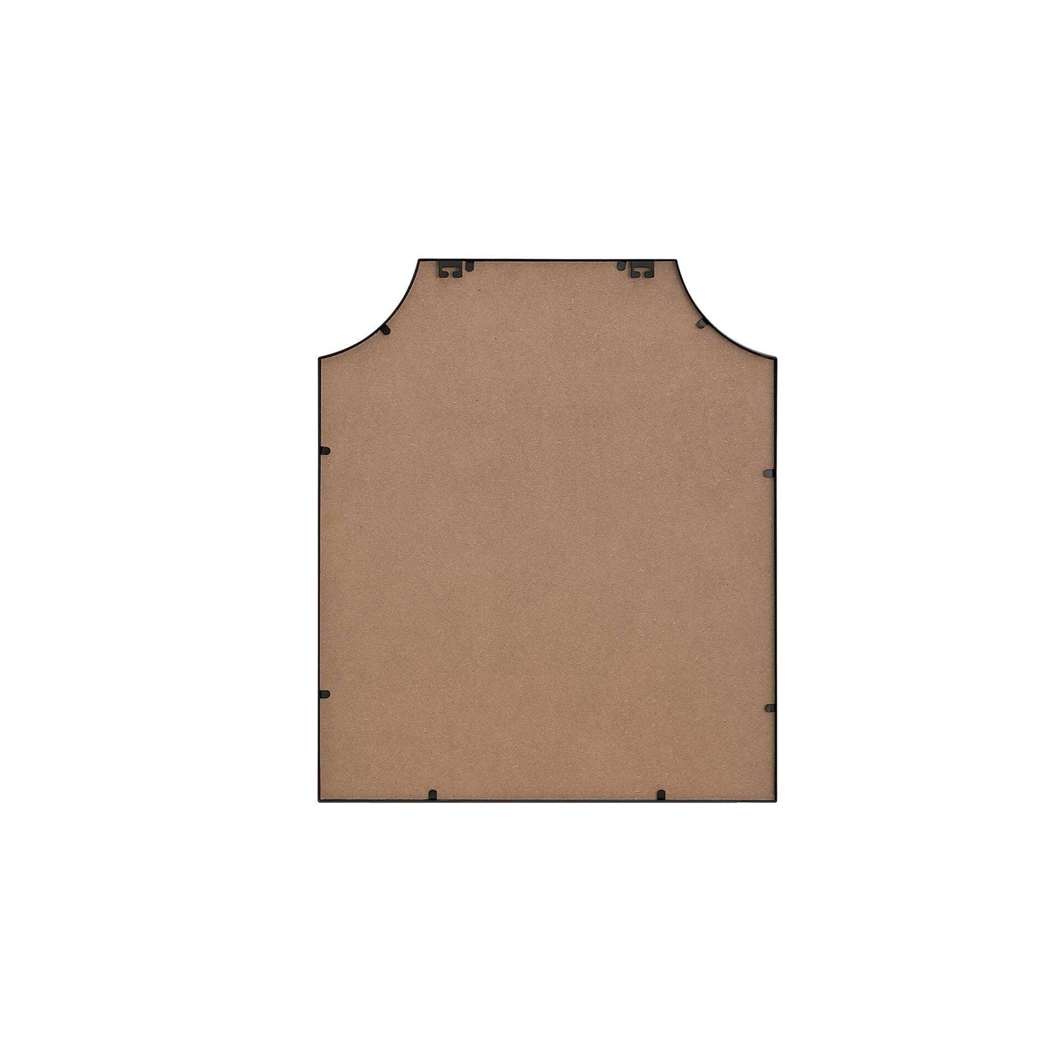 Notched Metal Mirror 27X32 Inch In Black