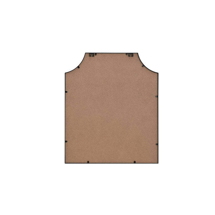 Notched Metal Mirror 27X32 Inch In Black