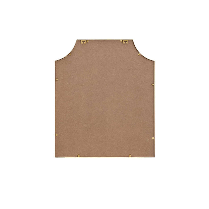 Notched Metal Mirror 27X32 Inch In Brass