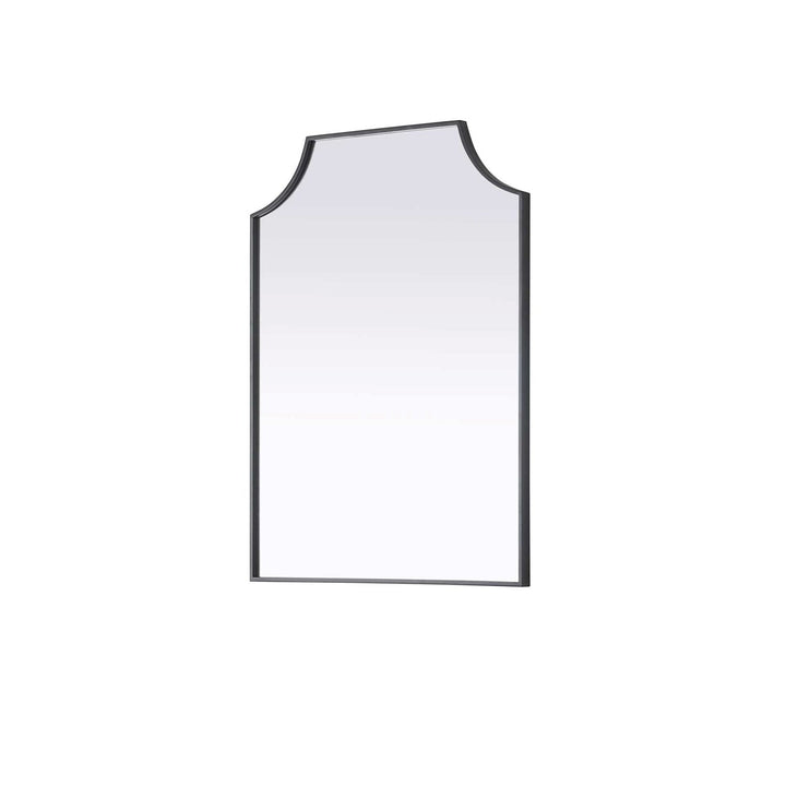Notched Metal Mirror 27X36 Inch In Black