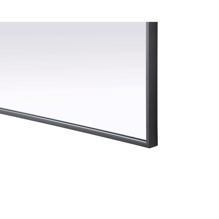 Notched Metal Mirror 27X36 Inch In Black