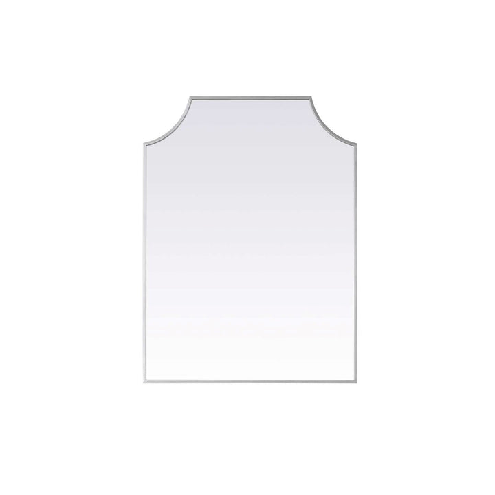 Notched Metal Mirror 27X36 Inch In Silver by Elegant Kitchen and Bath