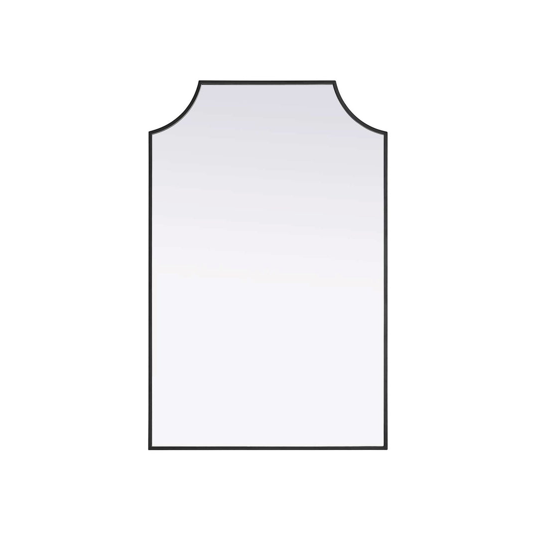 Notched Metal Mirror 27X42 Inch In Black by Elegant Kitchen and Bath