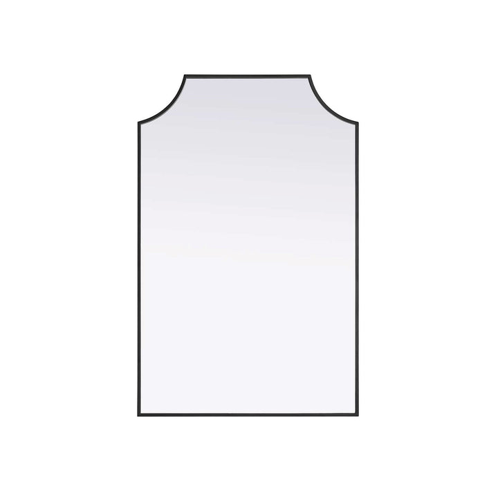 Notched Metal Mirror 27X42 Inch In Black by Elegant Kitchen and Bath