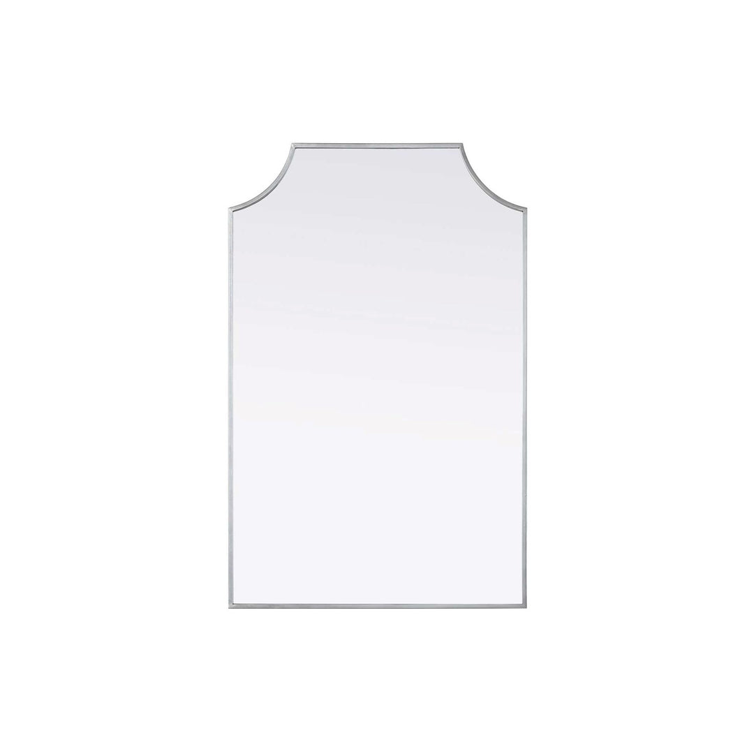 Notched Metal Mirror 27X42 Inch In Silver by Elegant Kitchen and Bath