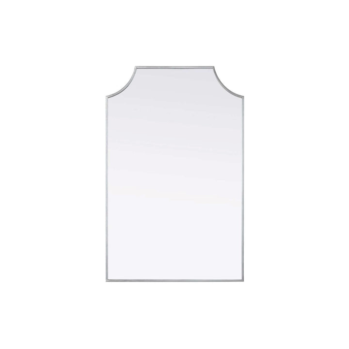 Notched Metal Mirror 27X42 Inch In Silver by Elegant Kitchen and Bath