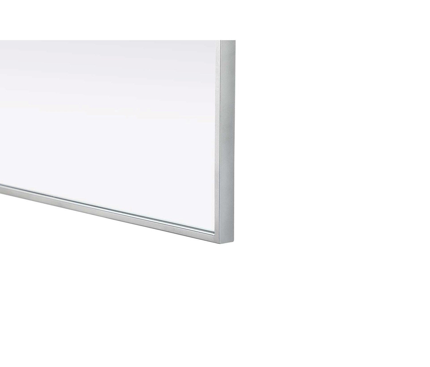 Notched Metal Mirror 27X42 Inch In Silver