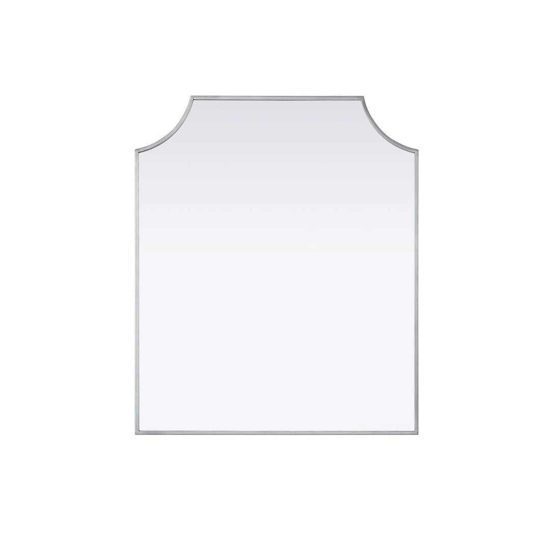 Notched Metal Mirror 30X36 Inch In Silver by Elegant Kitchen and Bath