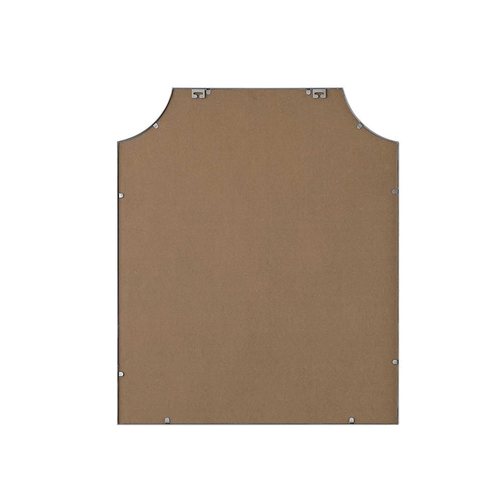 Notched Metal Mirror 30X36 Inch In Silver