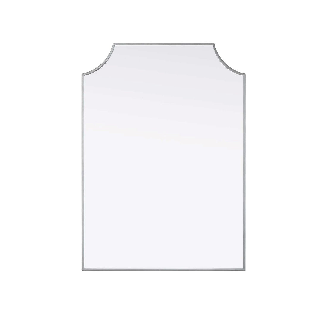 Notched Metal Mirror 30X42 Inch In Silver by Elegant Kitchen and Bath