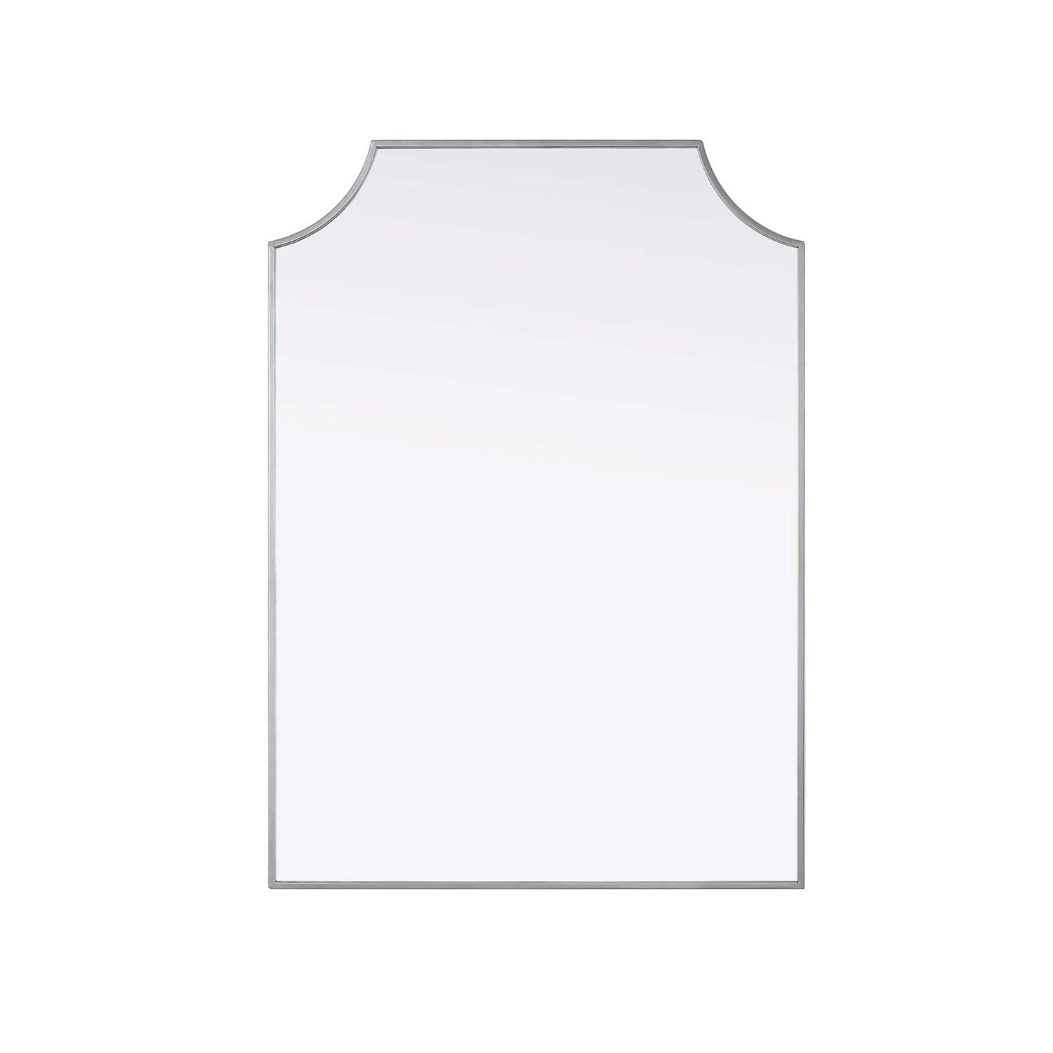 Notched Metal Mirror 30X42 Inch In Silver by Elegant Kitchen and Bath