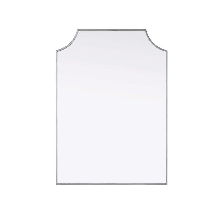 Notched Metal Mirror 30X42 Inch In Silver by Elegant Kitchen and Bath