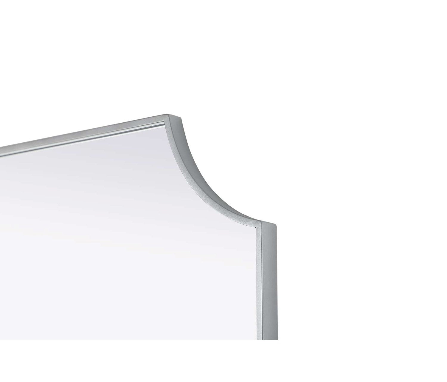 Notched Metal Mirror 30X42 Inch In Silver