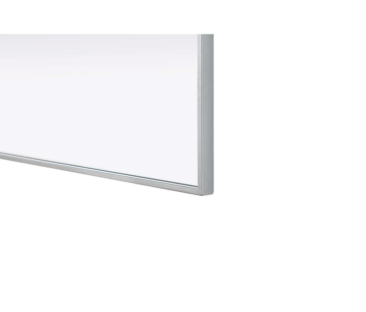 Notched Metal Mirror 30X42 Inch In Silver