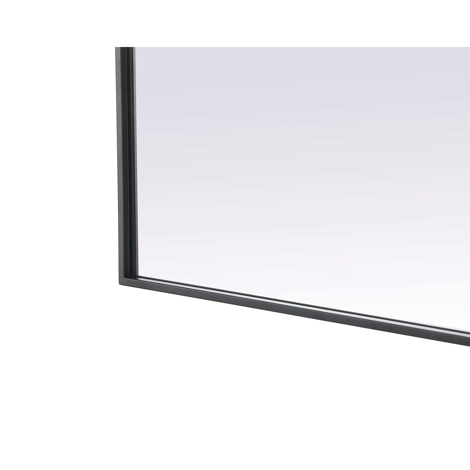 Notched Metal Mirror 36X42 Inch In Black