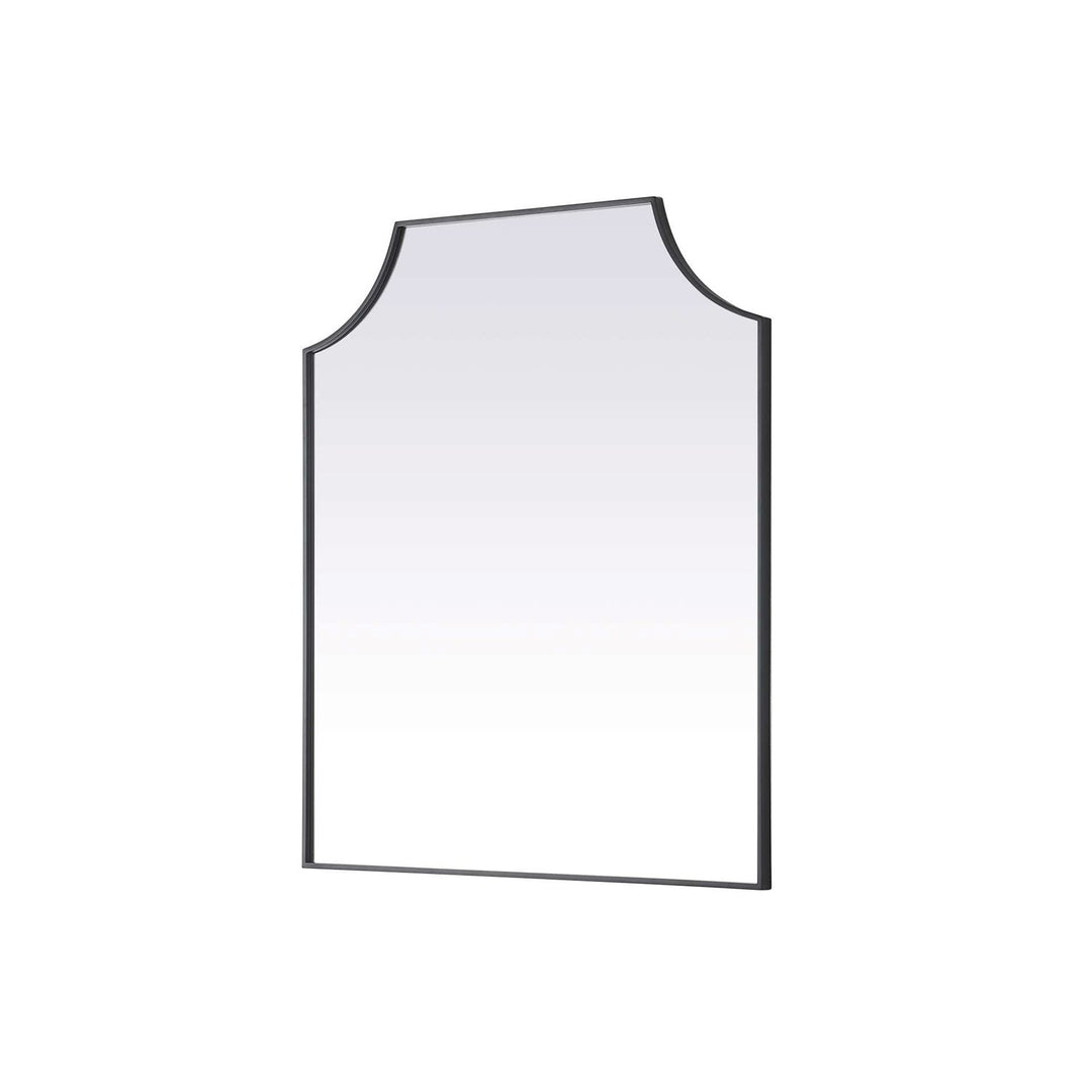 Notched Metal Mirror 36X42 Inch In Black