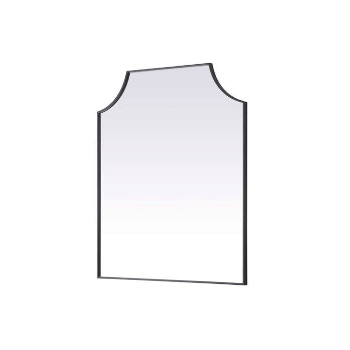Notched Metal Mirror 36X42 Inch In Black