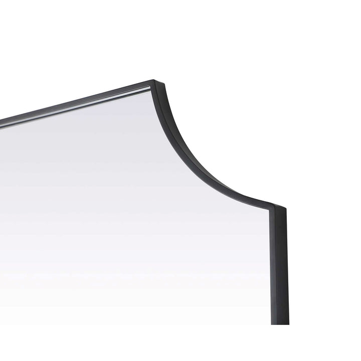 Notched Metal Mirror 36X42 Inch In Black
