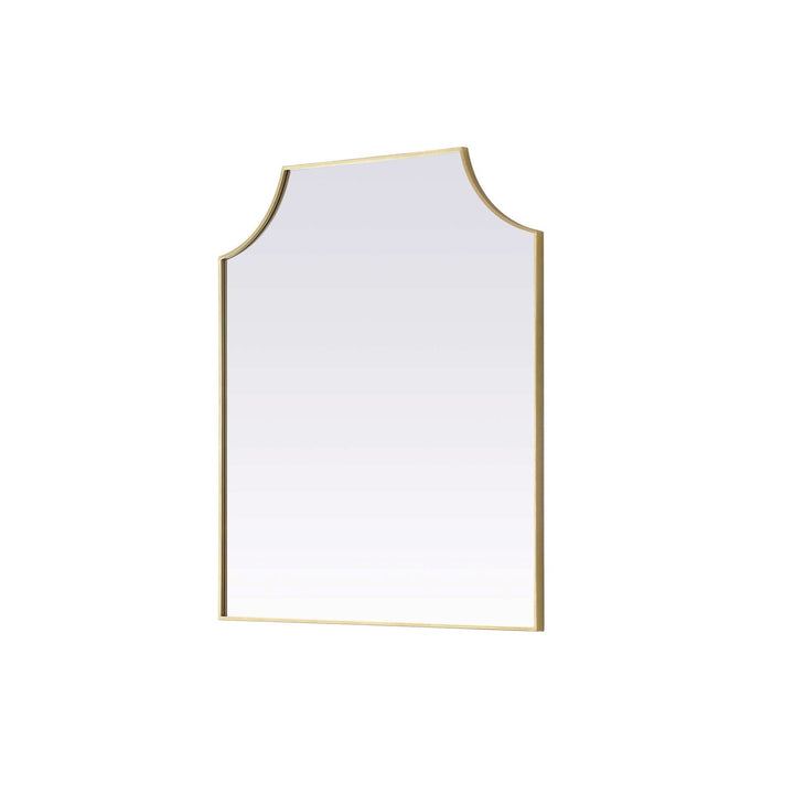 Notched Metal Mirror 36X42 Inch In Brass