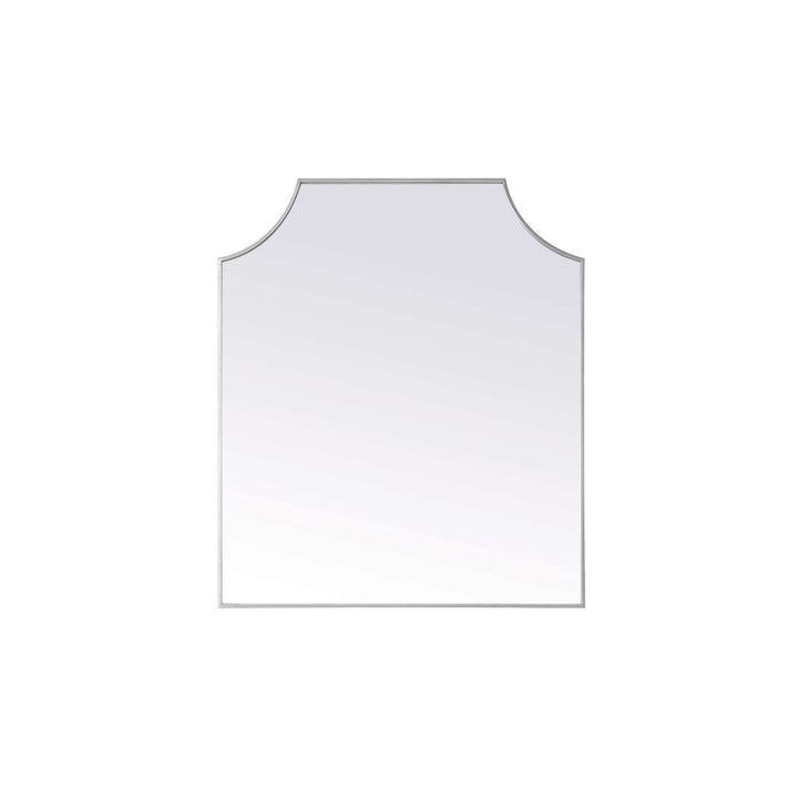 Notched Metal Mirror 36X42 Inch In Silver by Elegant Kitchen and Bath