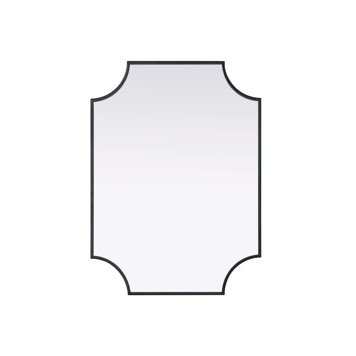 Notched Metal Mirror 22X30 Inch In Black by Elegant Kitchen and Bath