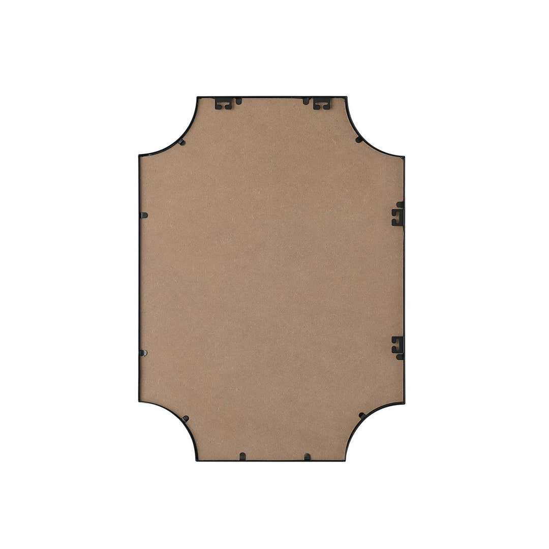 Notched Metal Mirror 22X30 Inch In Black