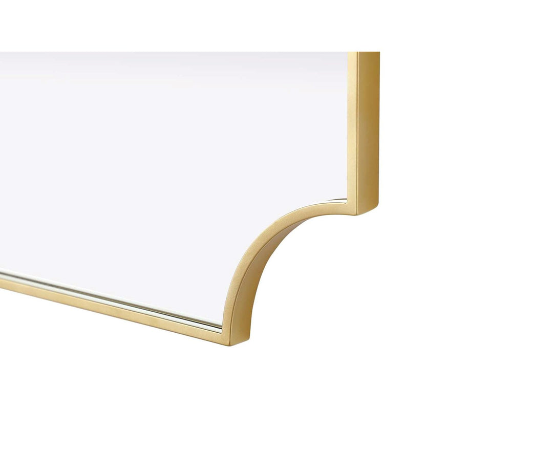 Notched Metal Mirror 22X30 Inch In Brass