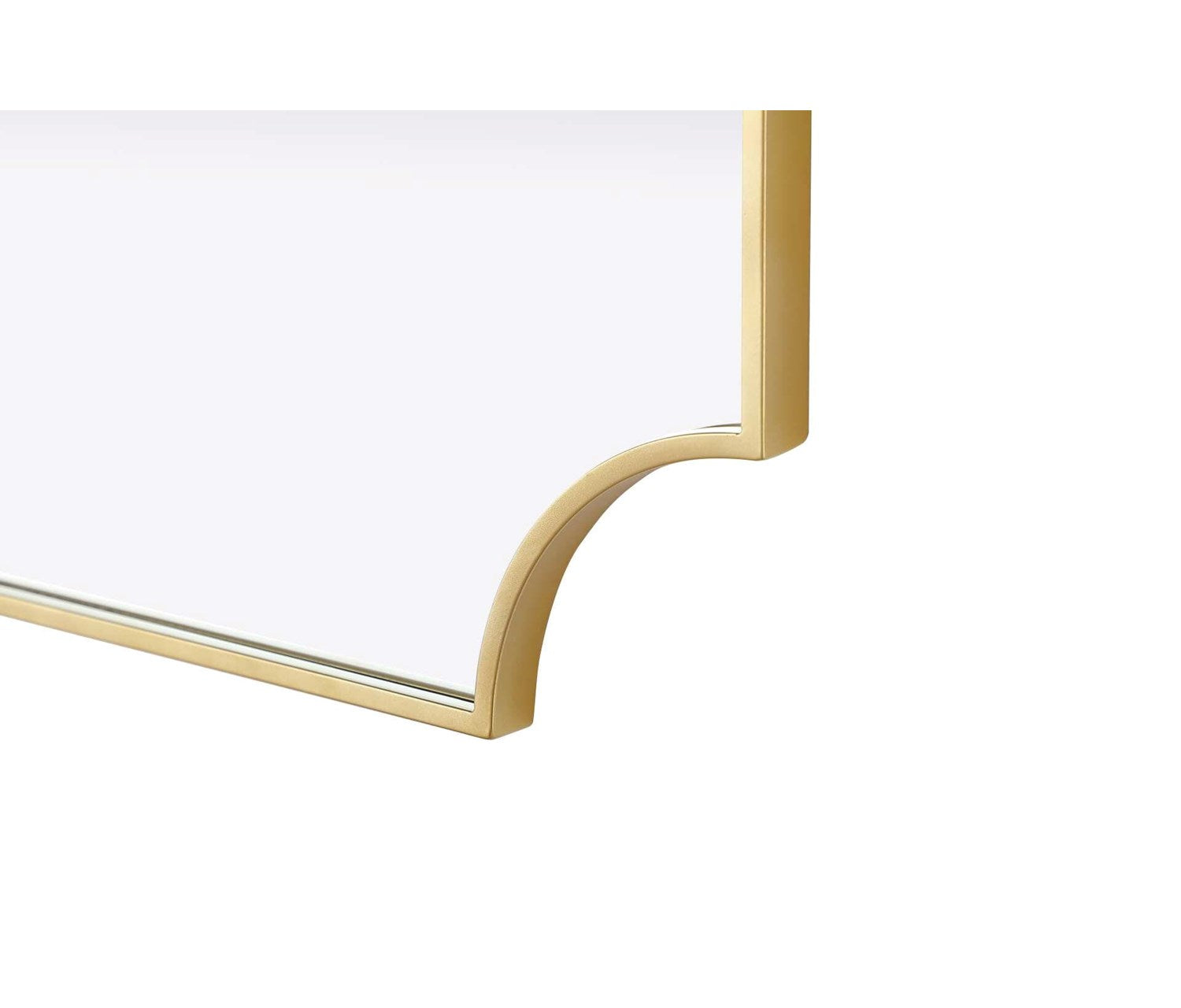 Notched Metal Mirror 22X30 Inch In Brass