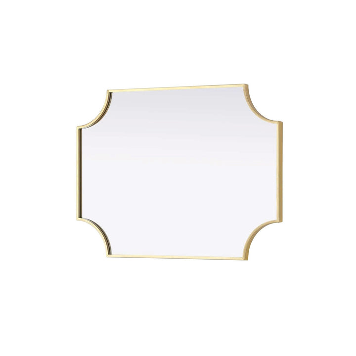 Notched Metal Mirror 22X30 Inch In Brass