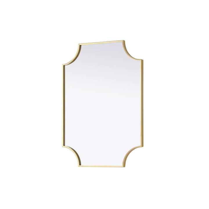 Notched Metal Mirror 22X30 Inch In Brass