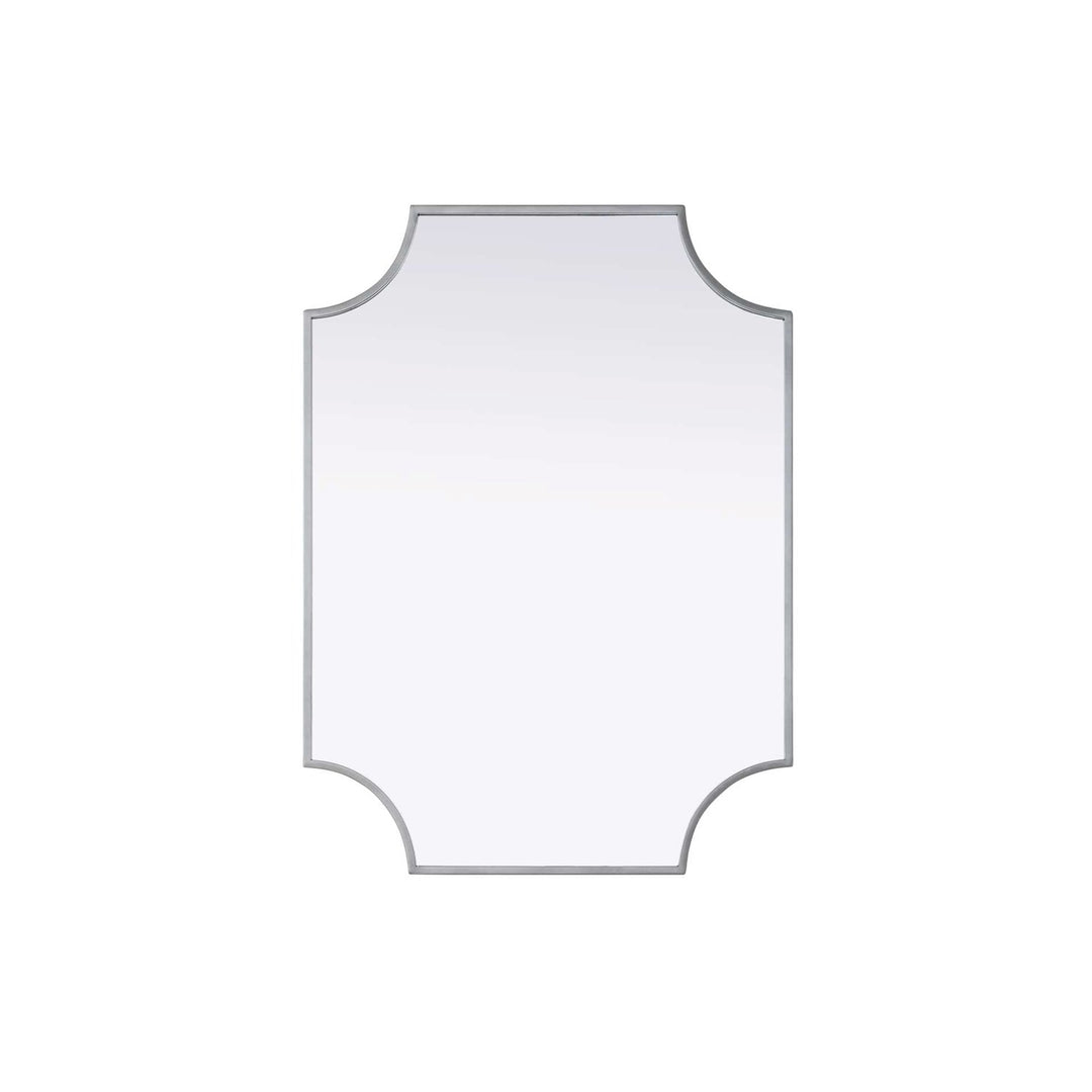 Notched Metal Mirror 22X30 Inch In Silver by Elegant Kitchen and Bath