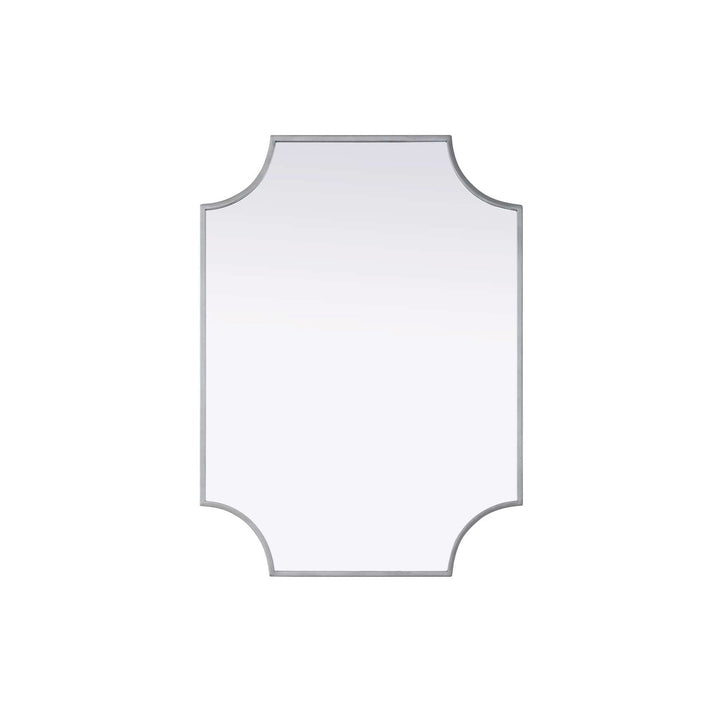Notched Metal Mirror 22X30 Inch In Silver by Elegant Kitchen and Bath