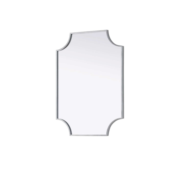 Notched Metal Mirror 22X30 Inch In Silver