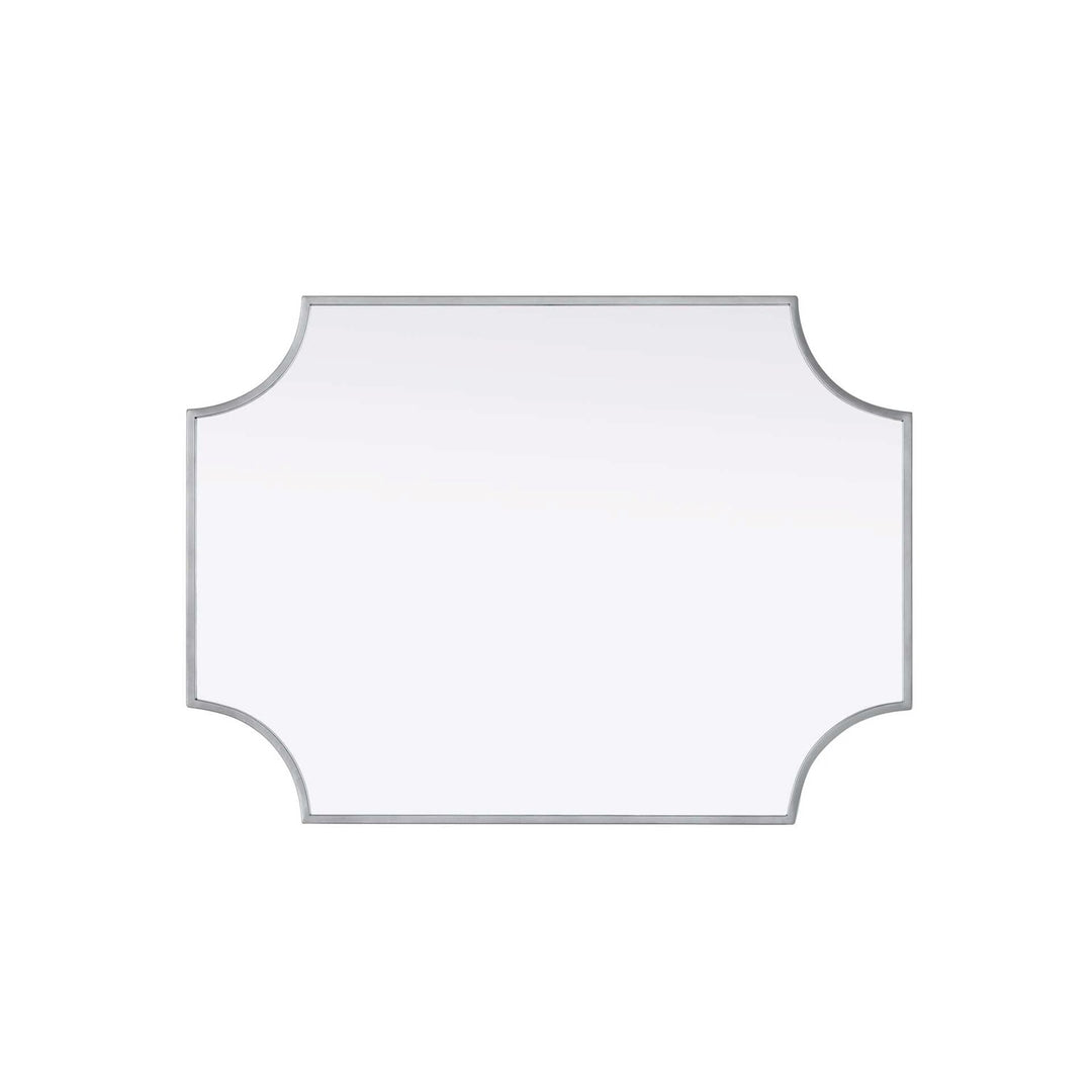 Notched Metal Mirror 22X30 Inch In Silver